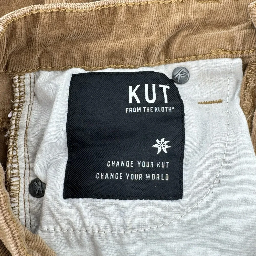 Kut From The Kloth Diana Skinny Corduroy Pants Brown Stretch Women's Size 00 Y2K